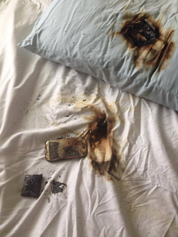 Smart Phones Have Been Burnt Under The Pillow