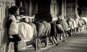 Barefoot in Mosque